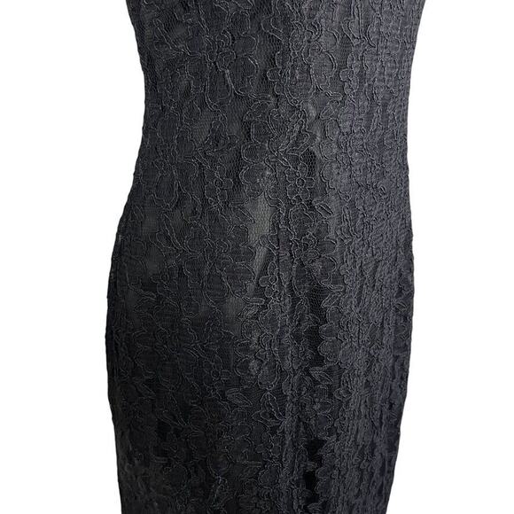 Liz Claiborne Halter Vintage Square Neck Lace Midi Formal Dress Whimsigoth 6 P - Picture 3 of 15